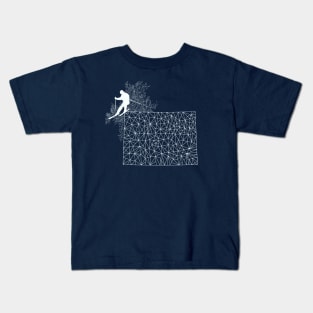 Ski Colorado Geometric Skier Kids T-Shirt